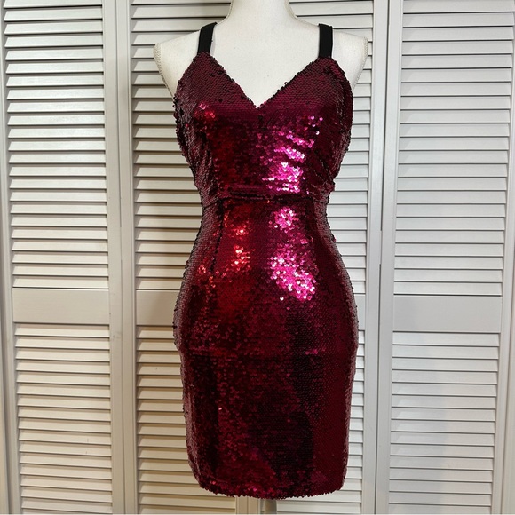 Pink Sequin Dress - Picture 1 of 3